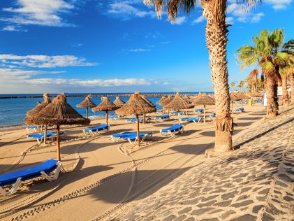 A view of the sunny beachside town Calella de Palafrugell on Catalonia's Costa Brava in Spain